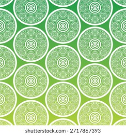Estilo repetitivo círculo patrón geométrico verde y blanco diseño circular textura