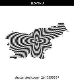 Stylish representation of Slovenia's geographic outline with patterns.