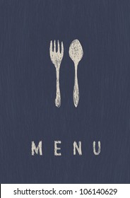 Stylish Restaurant  Menu. A4 format, vector.