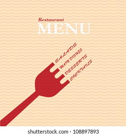 Stylish restaurant menu card. Vector template