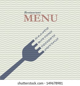 Stylish restaurant menu card. Vector template