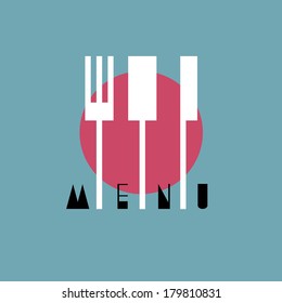 Stylish restaurant menu design in asian style - variation 1. Vector EPS10