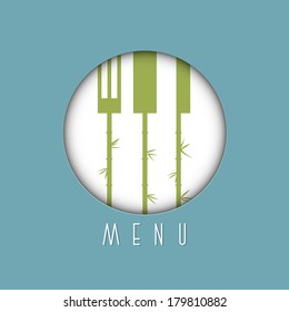  Stylish restaurant menu design in asian style - variation 6. Vector EPS10