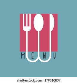 Stylish restaurant menu design in minimal style - variation 5. Vector EPS10