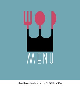  Stylish restaurant menu design in minimal style - variation 4. Vector EPS10
