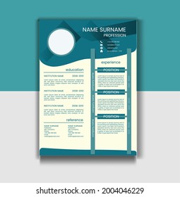 Stylish resume CV template vectror template