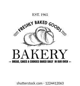 Stylish retro Bakery Logo printable vector