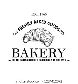 Stylish retro Bakery Logo printable vector