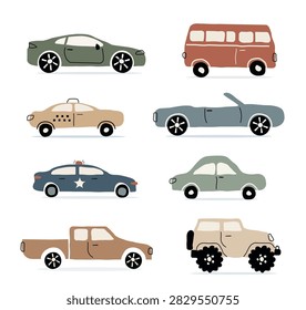 Stylish retro car collection