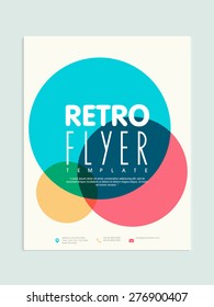 Stilvolles Retro-Flyer, Vorlage oder Broschürendesign für Geschäftszwecke.