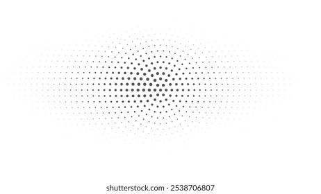 Stylish Retro Halftone Dot Burst with Depth-Capturing Circular Gradient on Transparent Background for Product and Marketing Design