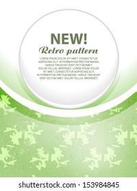Stylish retro leaflet poster with decorative round
