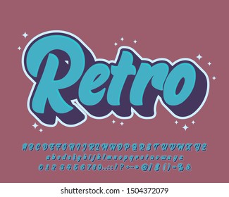 Stylish retro script font style