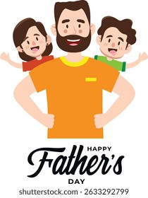 Stylish retro vector design with vintage colors and typography, ideal for Father's Day greetings, posters, and personalized gifts with a classic touch.