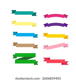 A stylish ribbon banner with smooth curves, symbolizing decoration, celebration, announcements, highlights, elegance, and vintage design appeal.