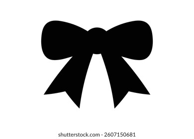 Stylish Ribbon Knot Silhouette Vector Art, decoration bow tie ribbon, bow black silhouette ribbon knot, black bow icons and symbols, black silhouette wedding ribbon