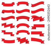 Stylish Ribbon Vector Pack, Classic and Modern Ribbon Designs.