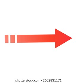 Stylish right-pointing arrow in red gradient Business Simple