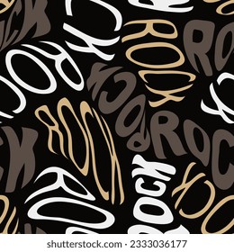 Stylish rocker dark mottled seamless pattern. Vector illustration for print, fabric, cover, packaging, interior decor, blog decoration and other your projects.
