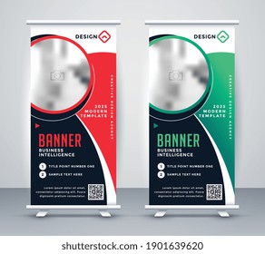 Stylish Roll Up Business Standee Banner Design