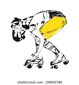 stylish roller girl
