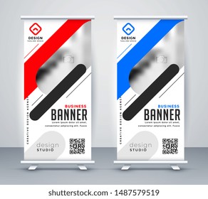 stylish rollup display presentation standee banner in modern style