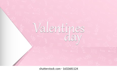 Stylish and romantic background in white and pink colors for cards, covers, holiday decorations.