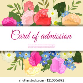 Stylish roses flowers vector design bouquet. Fresh flowers,  leaves and twigs.Floral bunch.Spring mood composition. Congratulation or invitation