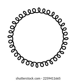Stylish round frames with examples of the names or white space of your store . Vector frameworks