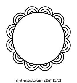 Stylish round frames with examples of the names or white space of your store . Vector frameworks