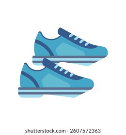 Stylish Running Shoes for Fitness. Design of Fitness and Gym Icons.