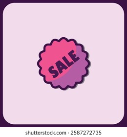 Stylish Sale Badge Icon Design for Promotions