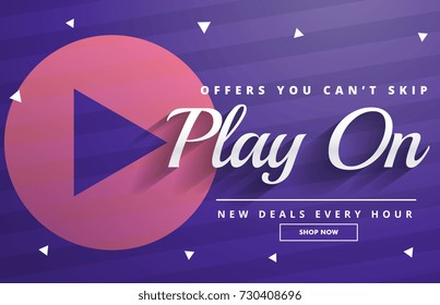 stylish sale voucher banner vector design template