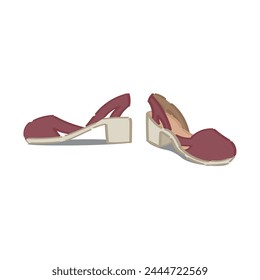 Stylish sandals on white background