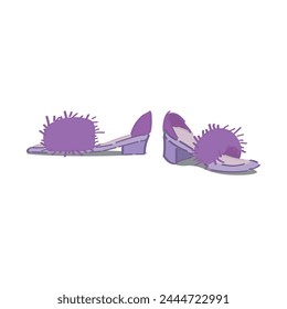 Stylish sandals on white background