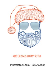 Stylish Santa.Christmas card