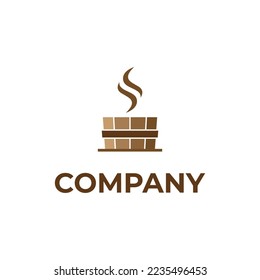 Stylish sauna logo, Vector logo of sauna, bath and bathhouse