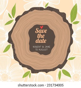 Stylish Save the Date card in pastel colors.Vector romantic wallpaper - ideal for wedding designs. Vintage wedding background in vector
