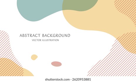 Um elegante material de fundo de estilo escandinavo composto de formas abstratas em cores de terra. ilustração de vetor de tamanho 16:9