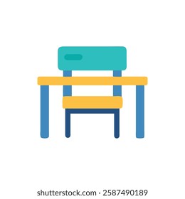Stylish School Desk Graphic Icon