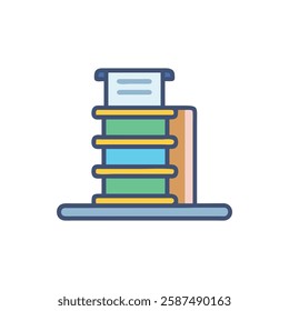 Stylish School Steps Graphic Icon