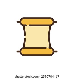 Stylish Scroll Graphic Icon Illustration