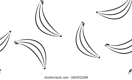 Stylish seamless background with bananas. Seamless vector pattern.