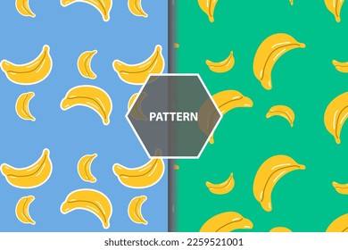 Stylish seamless background with bananas. Seamless vector pattern