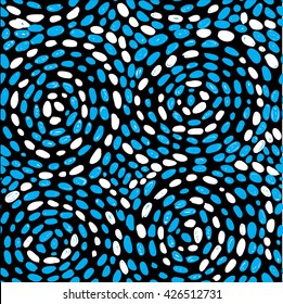 
Stylish seamless background with circles and dots . Pattern mosaic .