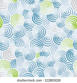 Stylish seamless background with circles, vector.