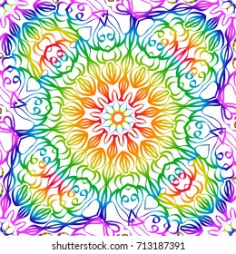 stylish seamless background with flower design. vector illustration. rainbow LGBT color