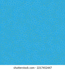 Stylish seamless background.  Vector geometric abstract seamless pattern with yellow rings on a blue background. Background of a web page or presentation