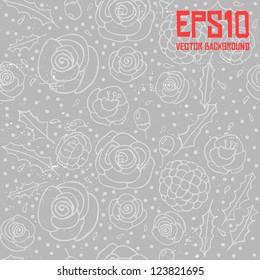 Stylish seamless floral background