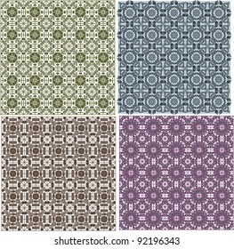 stylish seamless geometrical backgrounds pattern set. vector